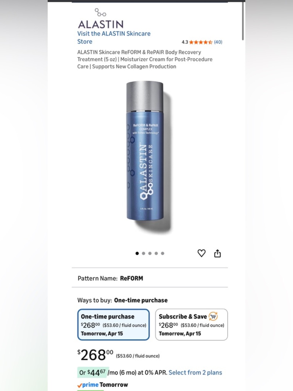 Alastin Skincare ReFORM & RePAIR Body Recovery Treatment AMAZING PRODUCT 🤩